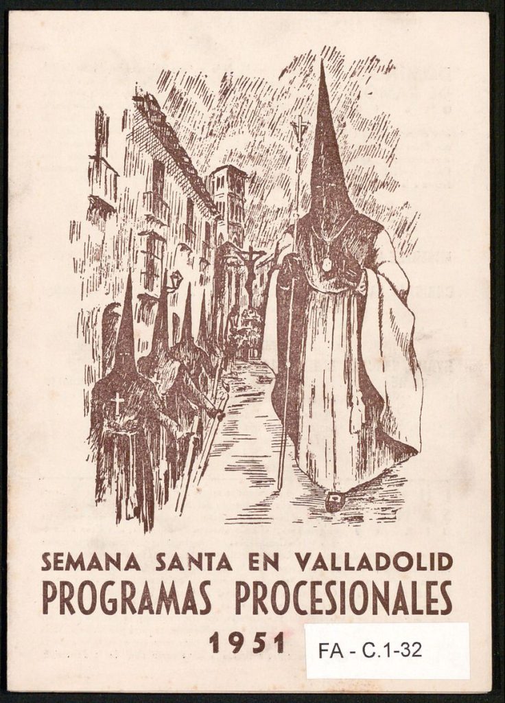 Programa. 1951. Semana Santa en Valladolid: programas procesionales