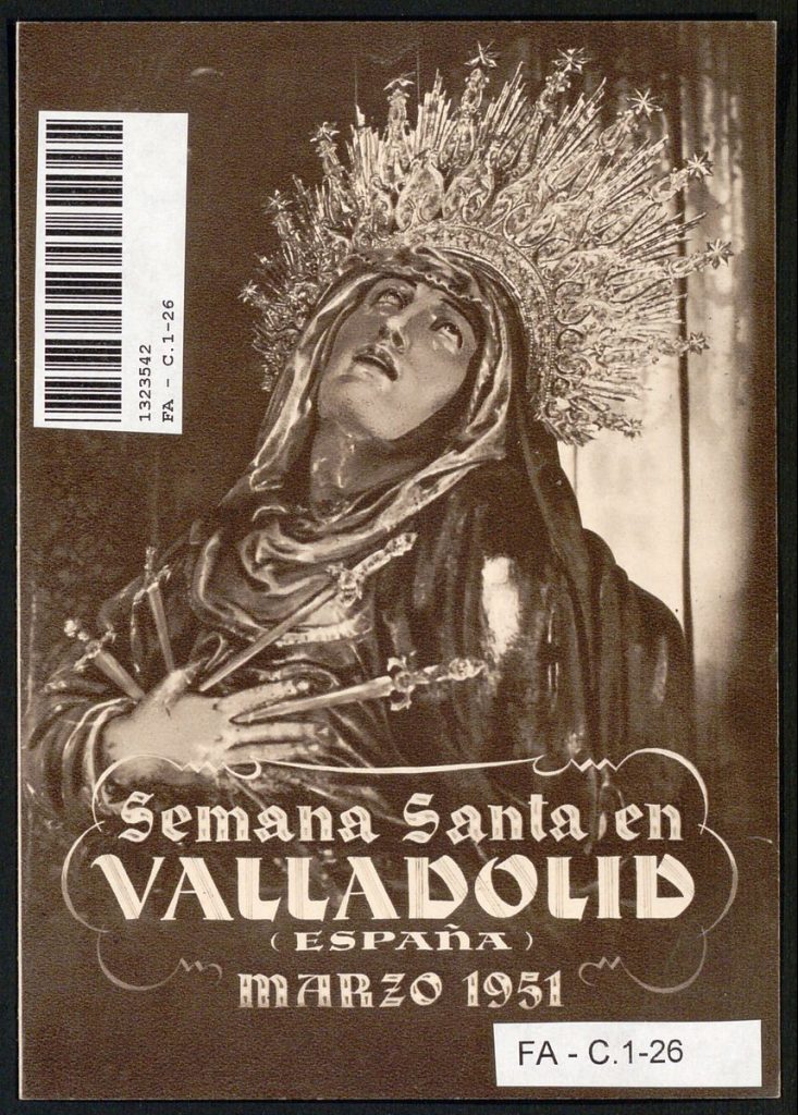 Programa. 1951. Semana Santa en Valladolid (España) marzo 1951