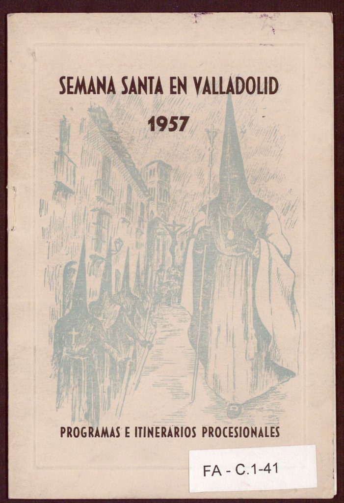 Programa. 1956. Semana Santa en Valladolid: Programas e itinerarios procesionales