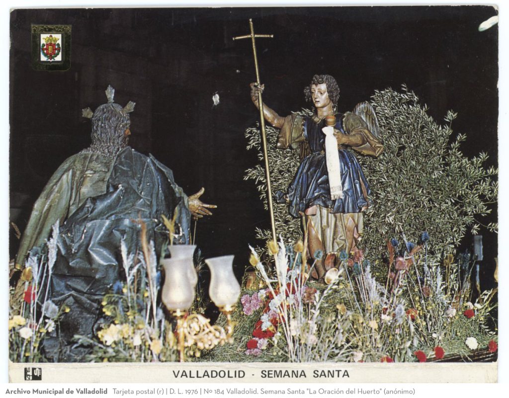 Tarjeta postal. D. L. 1976. Nº 184 Valladolid. Semana Santa "La Oración del Huerto" (anónimo) (r)