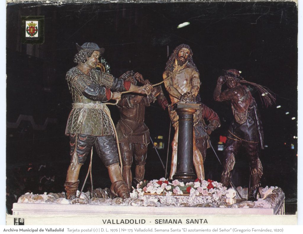 Tarjeta postal. D. L. 1976. Nº 175 Valladolid. Semana Santa "El azotamiento del Señor" (Gregorio Fernández, 1620)(r)