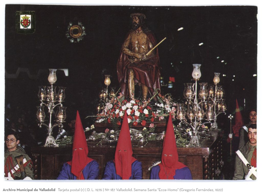 Tarjeta postal. D. L. 1976. Nº 187 Valladolid. Semana Santa "Ecce-Homo" (Gregorio Fernández, 1622)(r)