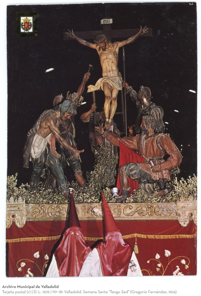 Tarjeta postal. D. L. 1976. Nº 181 Valladolid. Semana Santa "Tengo Sed" (Gregorio Fernández, 1674)(r)