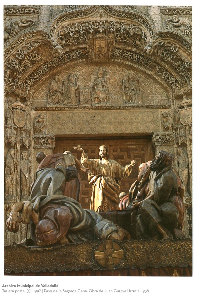 Tarjeta postal. 199? Paso de la Sagrada Cena. Obra de Juan Guraya Urrutia. 1958 (r)