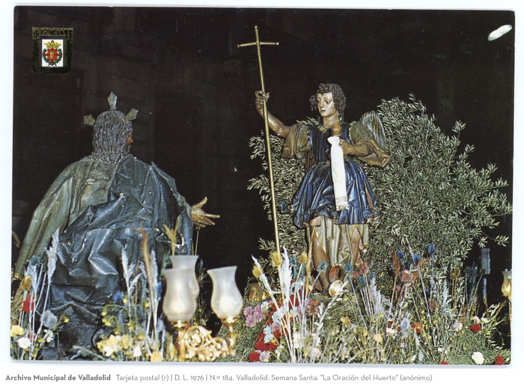 Tarjeta postal. D. L. 1976. N.º 184. Valladolid. Semana Santa. "La Oración del Huerto" (anónimo)(r)
