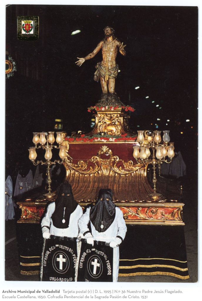 Tarjeta postal. D. L. 1976. N.º 188 Valladolid. Semana Santa. "Santísimo Cristo del Perdón" (Francisco Díaz de Tudanca)(r)