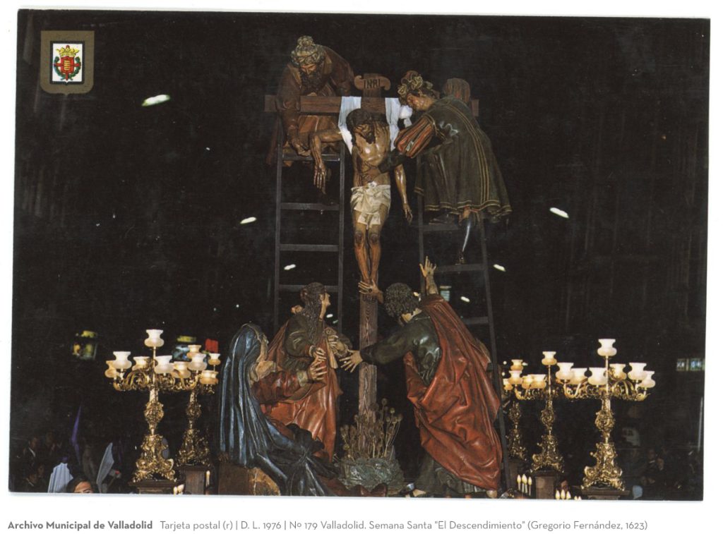 Tarjeta postal. D. L. 1976. Nº 179 Valladolid. Semana Santa "El Descendimiento" (Gregorio Fernández, 1623)(r)