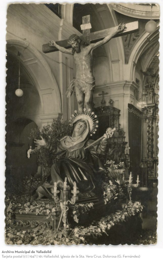 Tarjeta postal. 194? 161.-Valladolid. Iglesia de la Sta. Vera Cruz. Dolorosa (G. Fernández)(r) 001