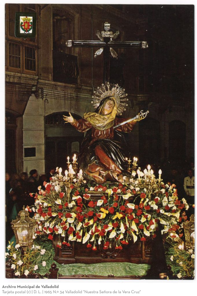 Tarjeta postal. D. L. 1965. N.º 34 Valladolid "Nuestra Señora de la Vera Cruz" (r)