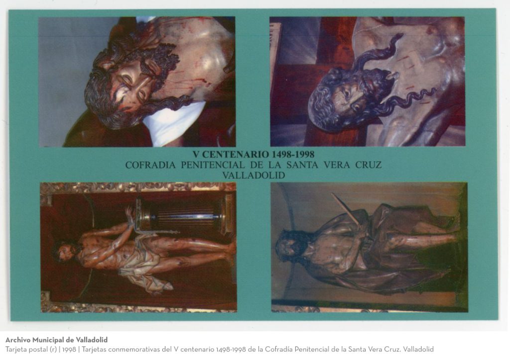Tarjeta postal. 1998. Tarjetas conmemorativas del V centenario 1498-1998 de la Cofradía Penitencial de la Santa Vera Cruz. Valladolid (r)