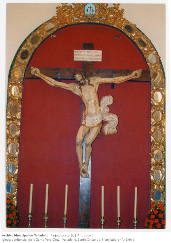 Tarjeta postal. D. L. 2004. Iglesia penitencial de la Santa Vera Cruz - Valladolid. Santo Cristo del Humilladero (Anónimo)(r)