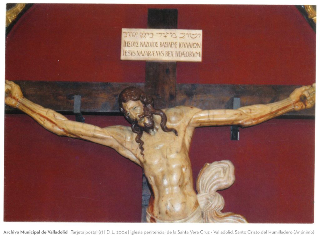 Tarjeta postal. D. L. 2004. Iglesia penitencial de la Santa Vera Cruz - Valladolid. Santo Cristo del Humilladero (Anónimo)(r)