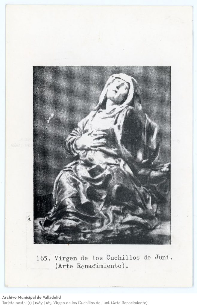Tarjeta postal. 1969. 165. Virgen de los Cuchillos de Juni. (Arte Renacimiento)(r)