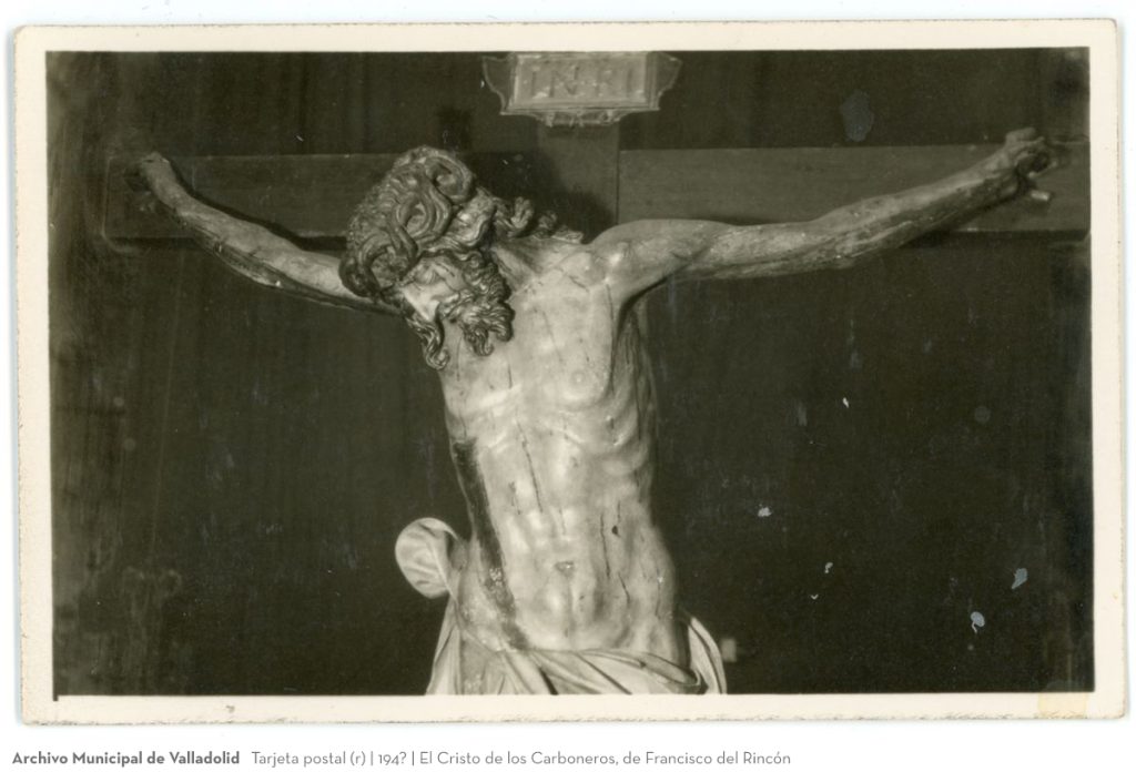 Tarjeta postal. 194? El Cristo de los Carboneros, de Francisco del Rincón (r)