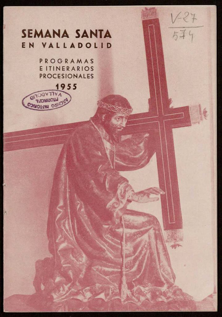 Programa. 1955. Semana Santa en valladolid. Programas e itinerarios procesionales. 1955
