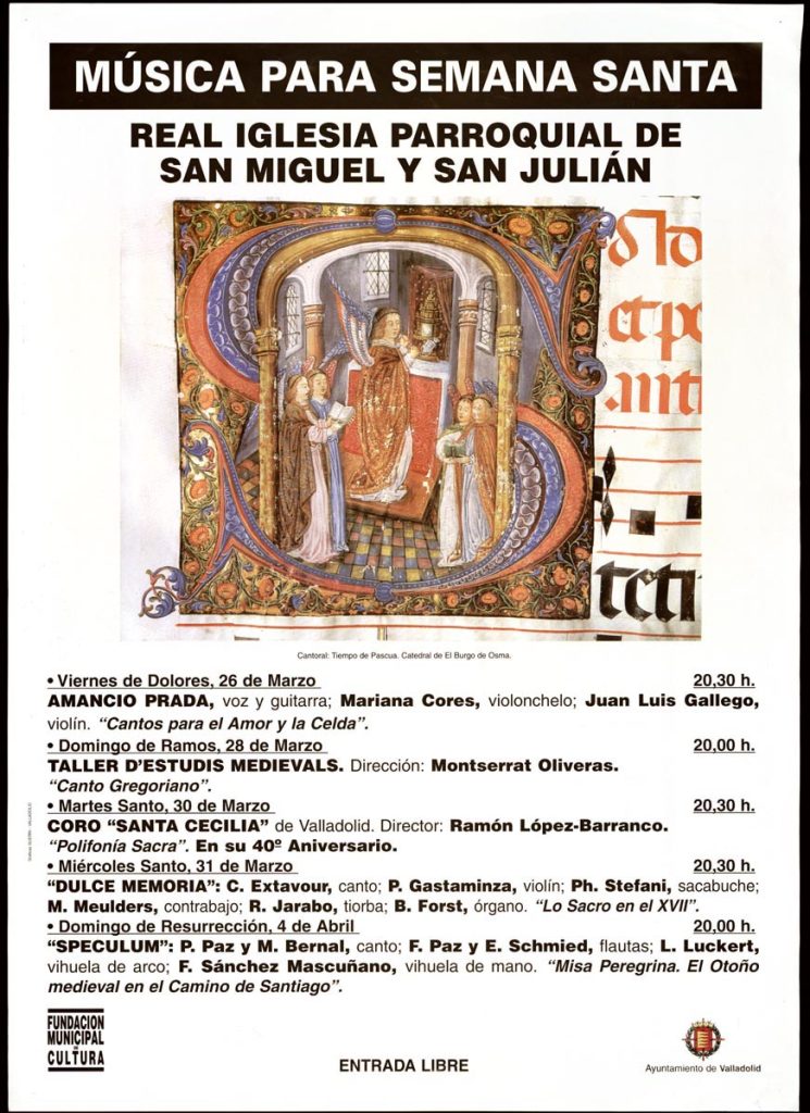 Concierto. [1999]. Música para Semana Santa. Real Iglesia Parroquial de San Miguel y San Julián