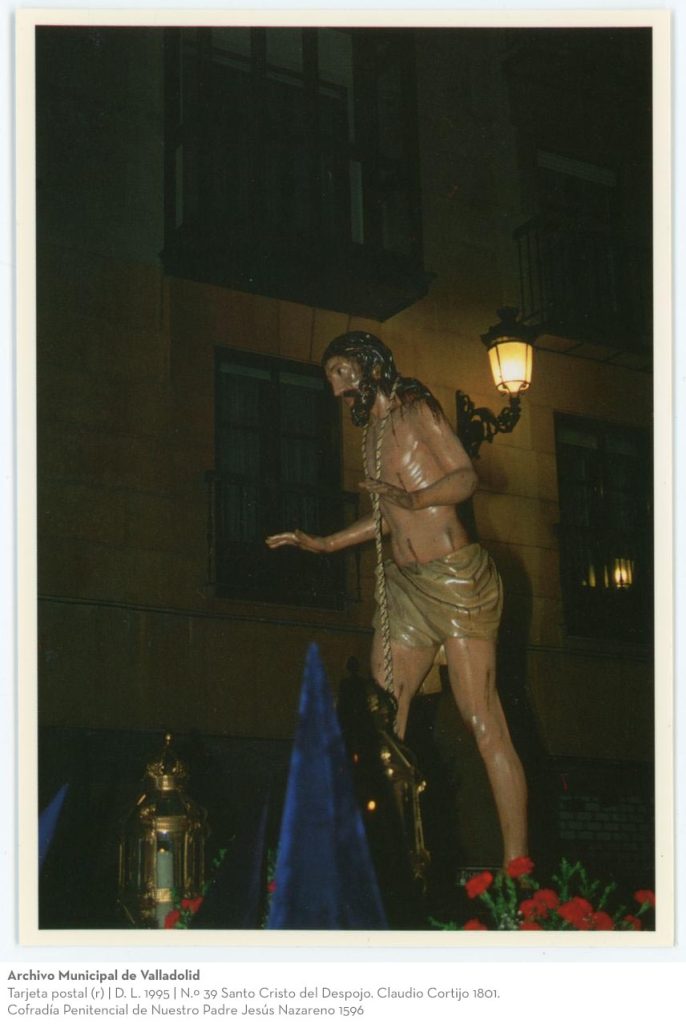 Tarjeta postal. D. L. 1995. N.º 39 Santo Cristo del Despojo. Claudio Cortijo 1801. Cofradía Penitencial de Nuestro Padre Jesús Nazareno 1596 (r)