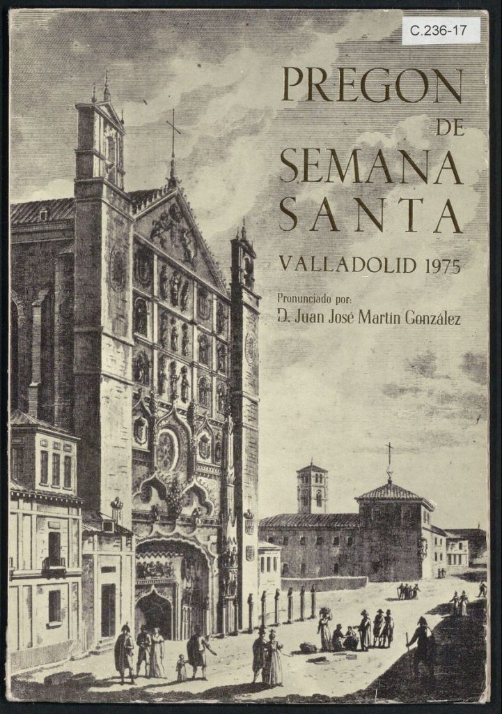 Pregón. 1975. Pregón de Semana santa. Valladolid