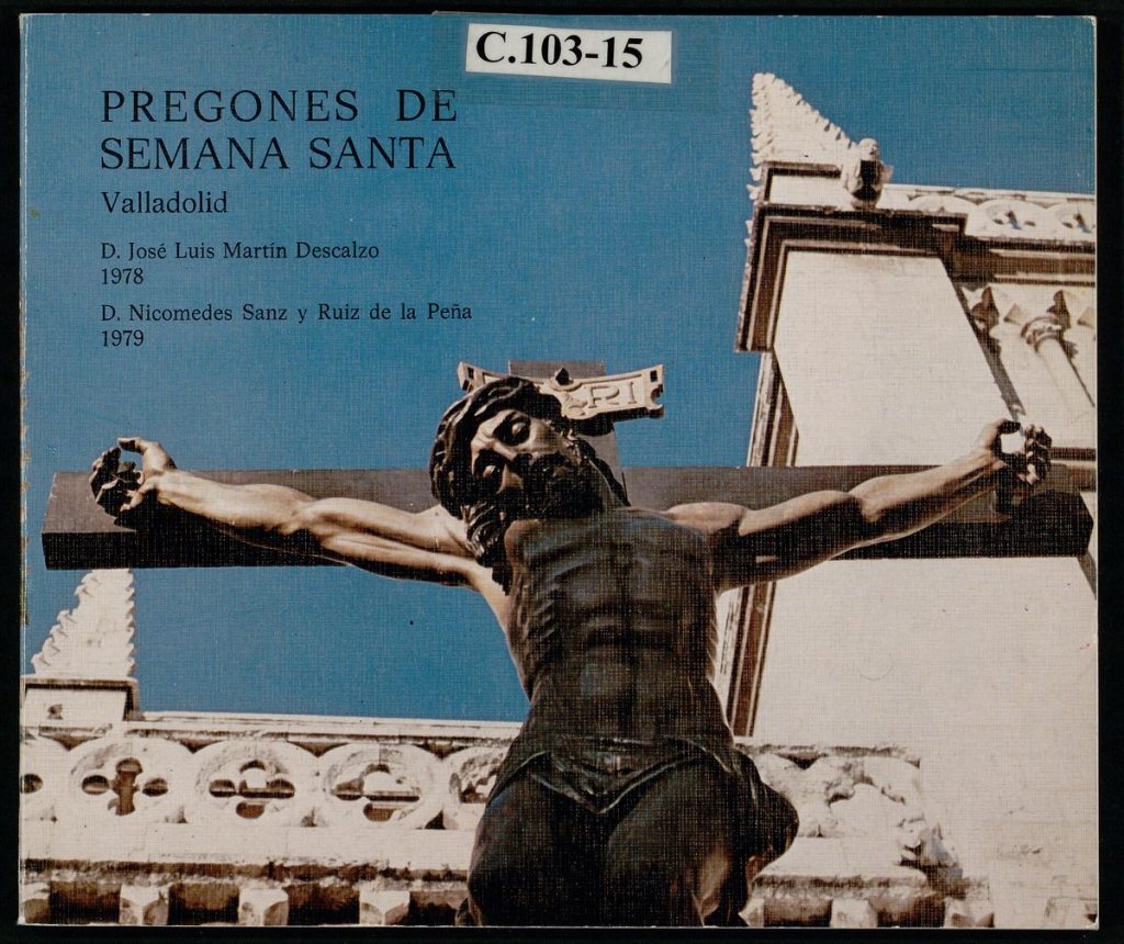 Pregón. 1978 - 1979. Pregones de Semana Santa. Valladolid
