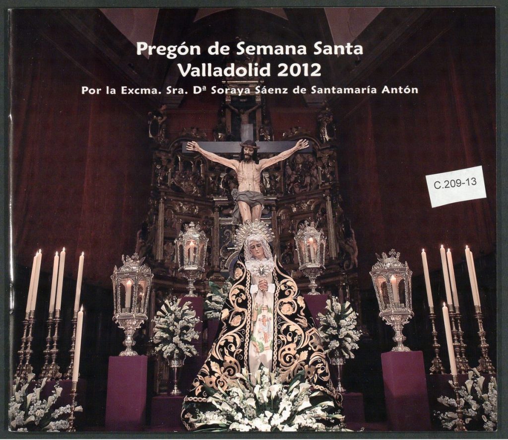 Pregón. 2012. Pregón de Semana Santa Valladolid