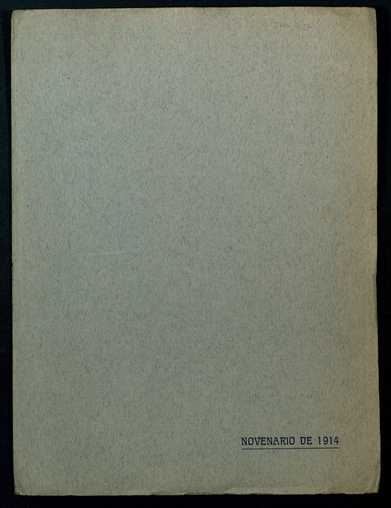 Documento devocional. 1914. Novenario de 1914 001