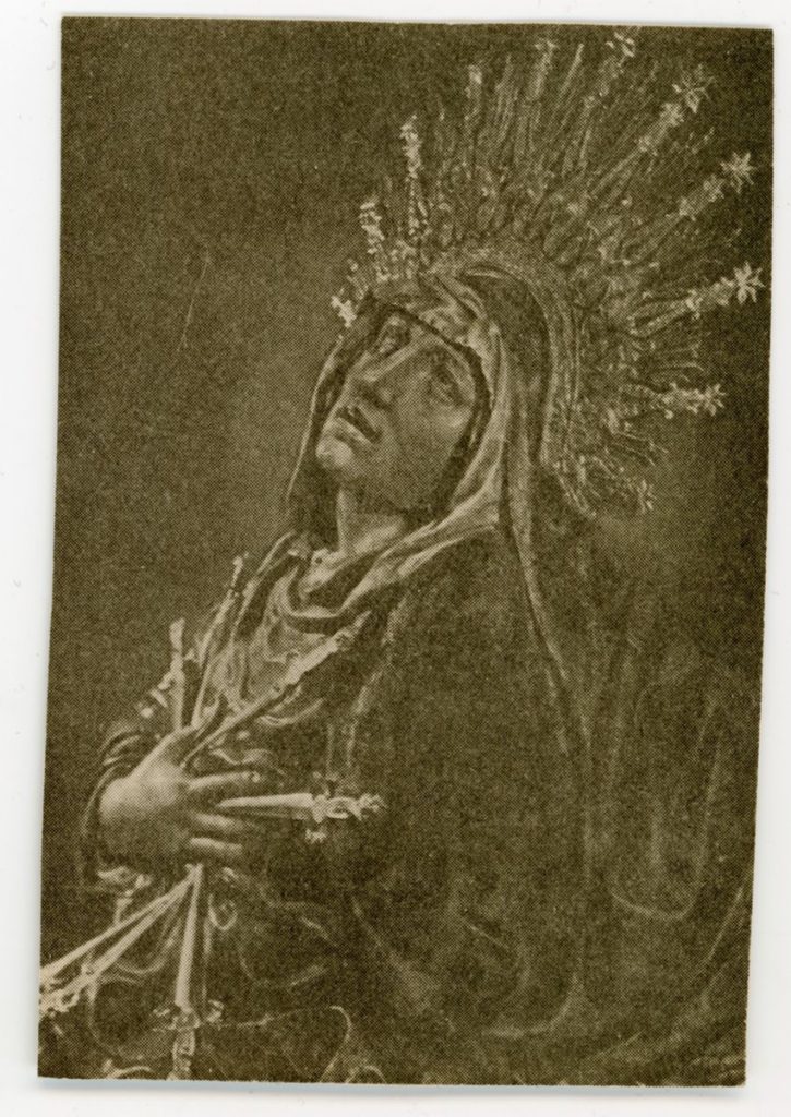 Documento devocional. 1963. La Virgen de las Angustias (r)