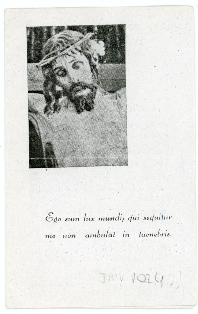 Documento devocional. 1956. Invitación para los ejercicios espirituales de la Hermandad de Docentes del Santísimo Cristo de la Luz 001