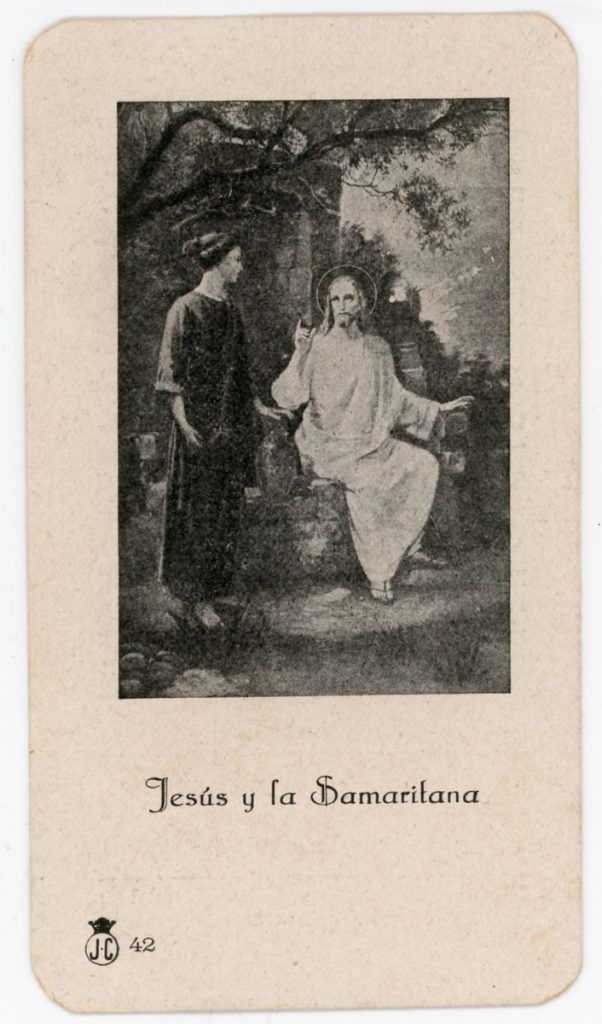 Documento devocional. 07/04/1922. Recordatorio de la festividad de la Virgen de los Dolores que se celebró el Viernes de Dolores de 1922 en la Iglesia de la Vera Cruz, presidida por el arzobispo Gandásegui (r)