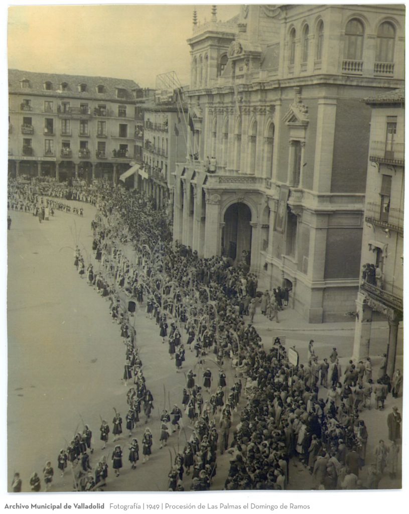 Fotografía. Procesión de Las Palmas el Domingo de Ramos. 1949