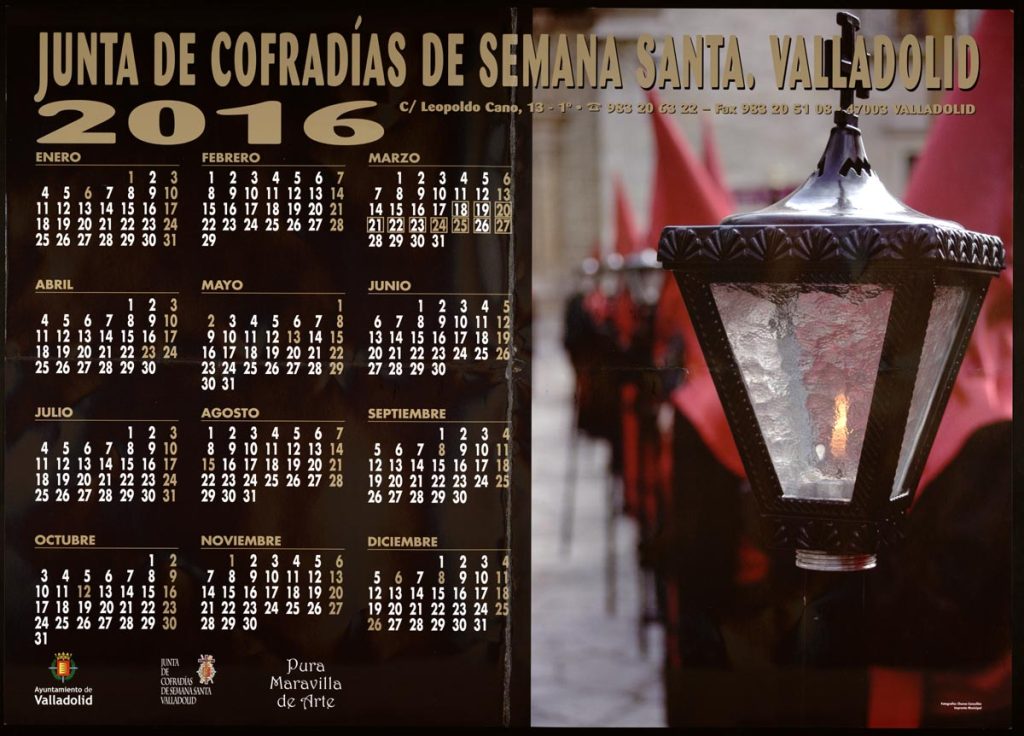 Junta de Cofradías de Semana Santa Valladolid [Calendario]