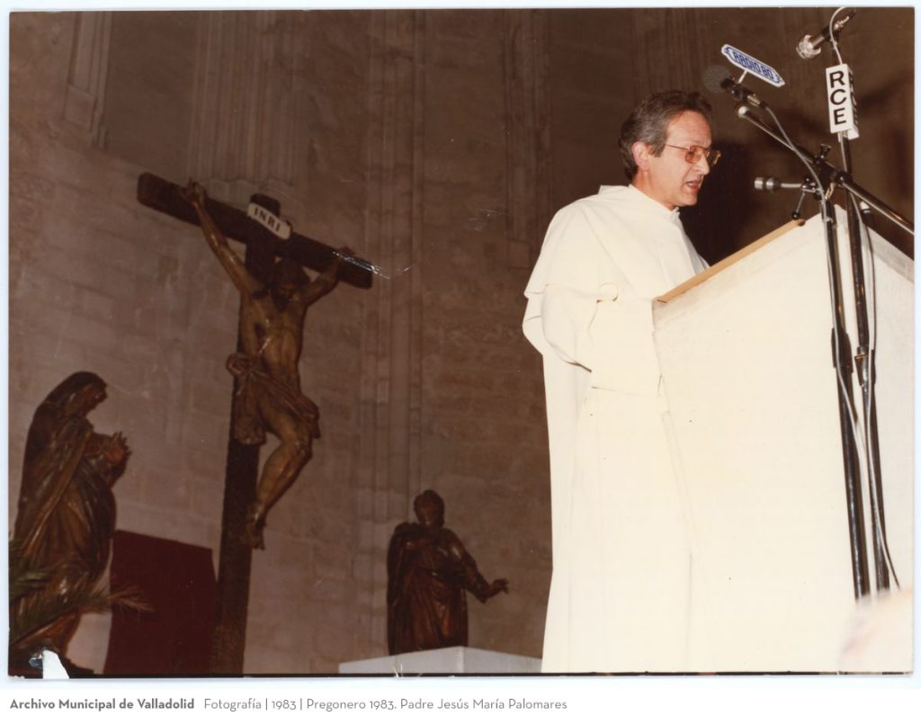 Fotografía. 17/03/1983. Pregonero 1983. Padre Jesús María Palomares